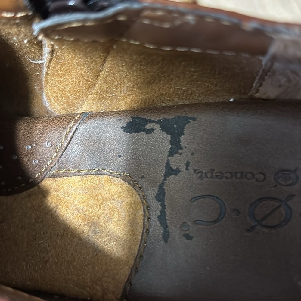 b.o.c. Brown Leather Heels with buckle and zipper size 8.5 - Picture 5 of 9